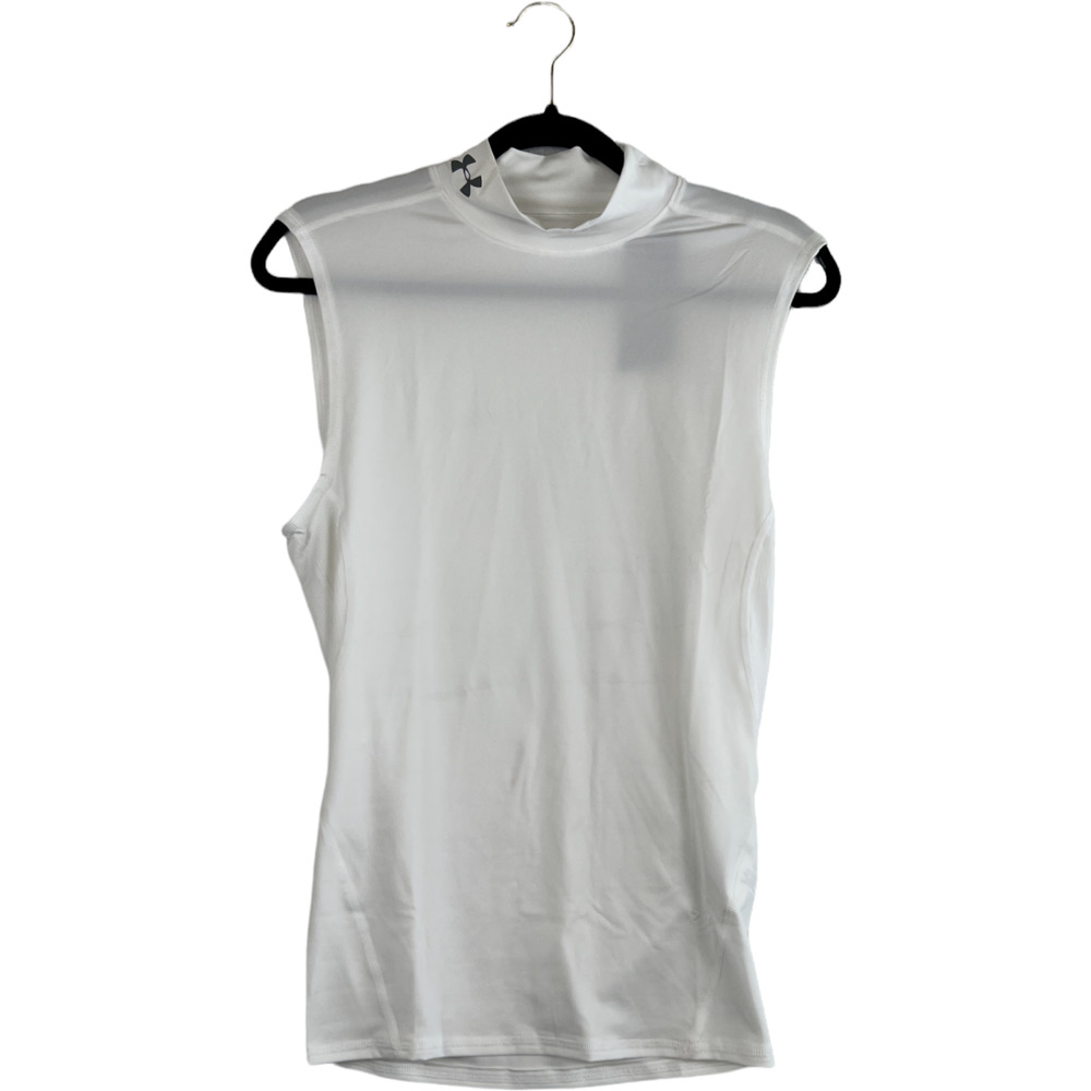 Under Armour Heatgear Compression Men Tank Top Shirt White Size Medium M NWT